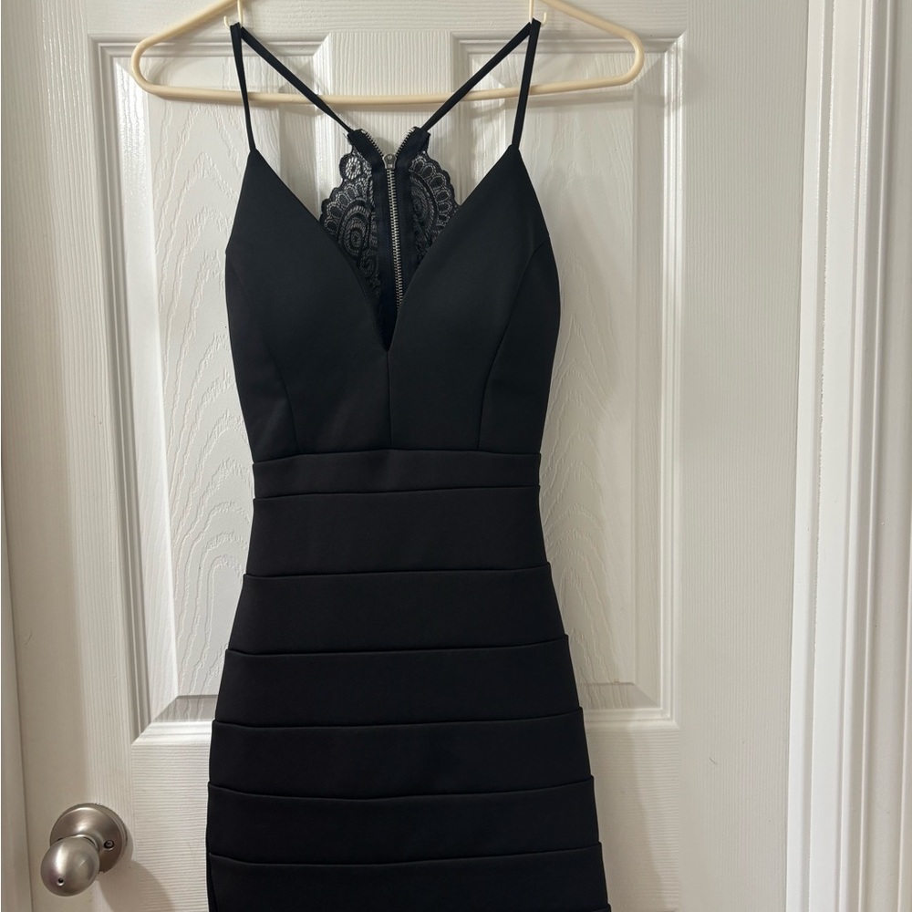Emerald Sundae Black Bodycon Cocktail Dress